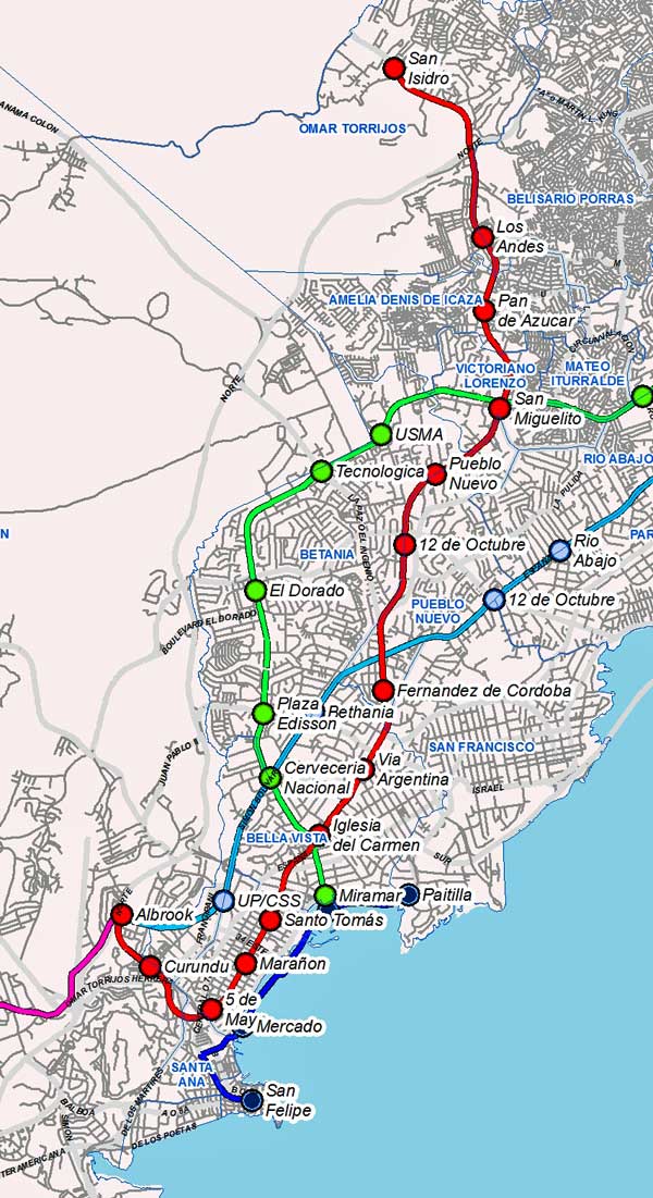Panama Metro Map 